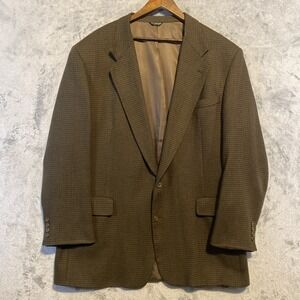 VTG USA Made Blazer Mens 48L Wool Tweed Levy's Nashville‎ Grandpacore **Flaw**